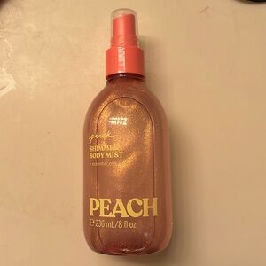 Peach shimmer body mist